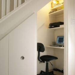 Understairs Closet by Chiswick Woodworking Company Home Office